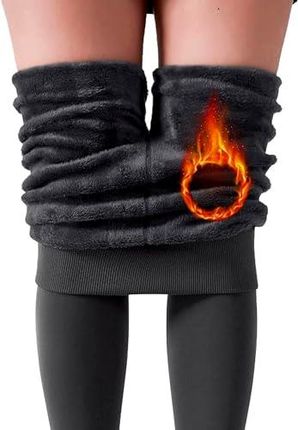 Ducomi Eva Damskie zimowe legginsy termiczne – spodnie z wysokim stanem z ciepłą podszewką z pluszu - Rajstopy do jogi z kontrolą brzucha, wyszczuplaj