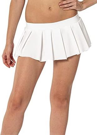 Minispódniczka - seksowna krótka spódnica damska, biały, S