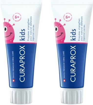 2x Pasta do zębów Curaprox KIDS dla dzieci 6+ arbuzowa 60ml