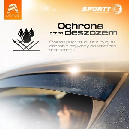 Satuna Owiewki Na Szyby Samochodowe Z Serii Sporty Do Dacia Lodgy 2012-2022 5-Drzwiowy - zdjęcie 2