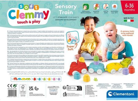 Clementoni Clemmy Pociąg Sensoryczny Dla Dzieci Aż 70cm Długości 17961 - zdjęcie 4