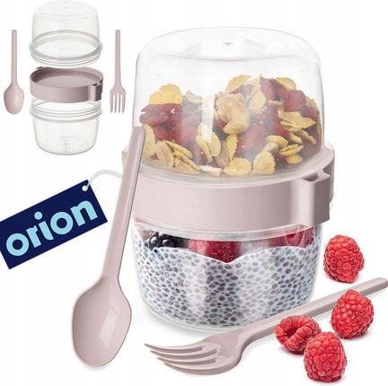 Orion Pojemnik Na Jogurt Musli Owoce Sałatkę Z Łyżeczką Lunchbox 370Ml