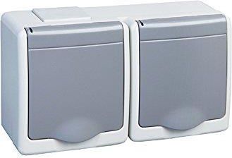 Pawbol Podwójne Gniazdko Natynkowe Ip44 16 A/250 V Schuko