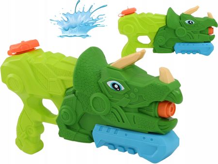 Lean Toys Pistolet Na Wodę Pukawka Dla Dzieci Mini Zabawka Wodna Zielona Triceratops