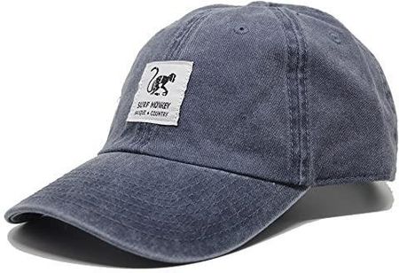 Klasyczna czapka z daszkiem Surf Monkey® - Unstructured Cotton Dad Cap - Distressed Look (ciemnoniebieski)