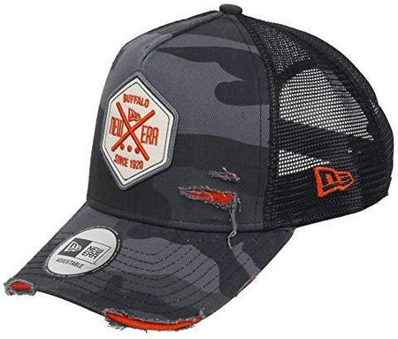 New Era Trucker Cap regulowana czapka z daszkiem tygrys plaża dżungla czapka naszywka, Distressed-Midnight-Camo, jeden rozmiar