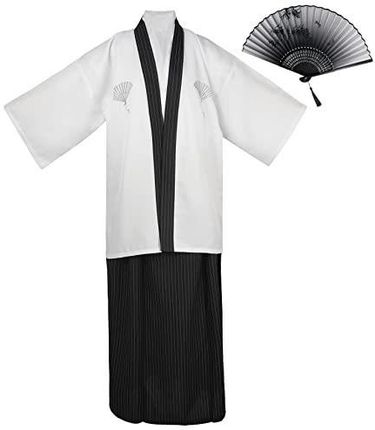 Japońskie kimono, męskie kimono, szlafrok Yukata, japoński tradycyjny mundur samurajski, kostium cosplay, japoński styl, odzież Haori, kurtka, top, ze