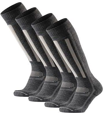 DANISH ENDURANCE Skarpety Narciarskie z Wełny Merino, Męskie i Damskie, Termiczne, Termoaktywne, 2-PACK