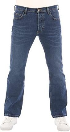 Lee Męskie dżinsy bootcut Denver niebieskie spodnie jeansowe męskie bawełna stretch denim blue w30 w31 w32 w33 w34 w36 w38 w40 w42 w44, Aged Alva (Lss