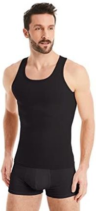 FINN Męska koszulka kompresyjna modelująca figurę z efektem wyszczuplającym brzuch - bez rękawów Shapewear Tank Top z bawełny - Body Shaper podkoszule
