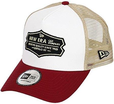 New Era Trucker Cap regulowana czapka z daszkiem tygrys plaża dżungla czapka naszywka, biały/beżowy/czerwony, jeden rozmiar