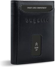 Portemonee Maverick All Black compact met kleingeldvak RFID leer zwart