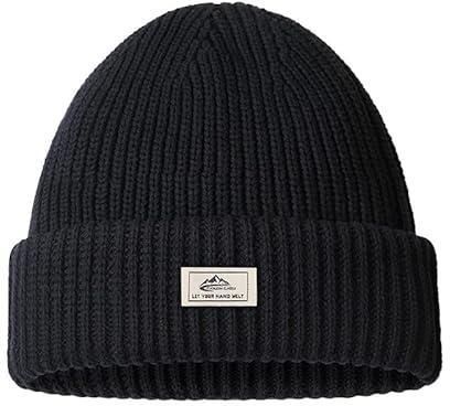 Wnddle Męska zimowa czapka beanie, gruba czapka beanie, termiczna czapka z dzianiny, ciepła czapka zimowa, czapka zimowa z podwójnym zastosowaniem, wi