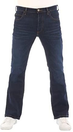 Lee Męskie dżinsy Bootcut Denver niebieskie spodnie jeansowe męskie bawełna stretch denim niebieski w30 w31 w32 w33 w34 w36 w38 w40 w42 w44, Dark Blue