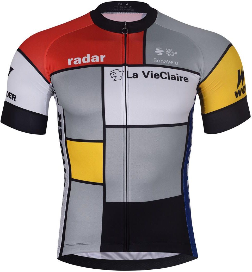 Maillot Cycliste Vintage Rose – Réplique La Vie Claire 1985, Hinault Giro, XXL