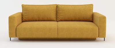 Exline Sofa Rozkładana 3-Osobowa Żółta Arella (4,351871214E+15)