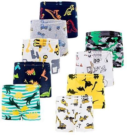 JackLoveBriefs Bokserki dla chłopców z bawełny, bielizna dziecięca (2-10 lat, opakowanie 9 sztuk), A4, 8-9 lat