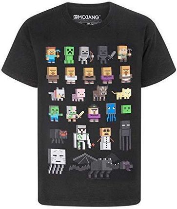 Minecraft T Shirt dla chłopców Sprites Różne kolory Krótki rękaw Top 11-12 lat