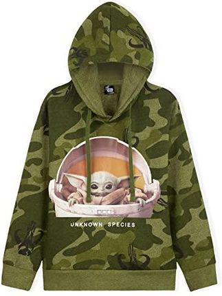 Star Wars Baby Yoda bluza z kapturem, bluzy z kapturem dla chłopców i nastolatków w wieku 7-15 lat, ubrania dla dzieci z dzieckiem, pomysł na prezent