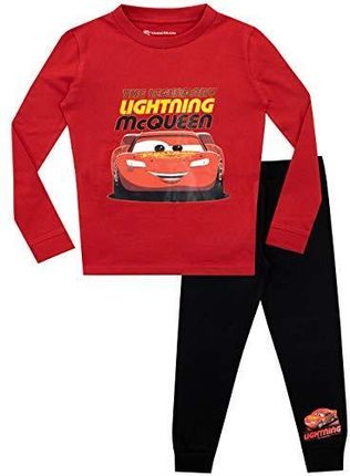 Disney Cars Piżama | Piżama Lightning Mcqueen dla Dzieci | Dopasowane Piżamy Chłopięce