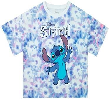 Disney Lilo i Stitch Koszulka | Ubrania w stylu Tie Dye z postacią Stitcha dla dzieci | Oficjalne prezenty Lilo i Stitch dla dziewczynek | 116