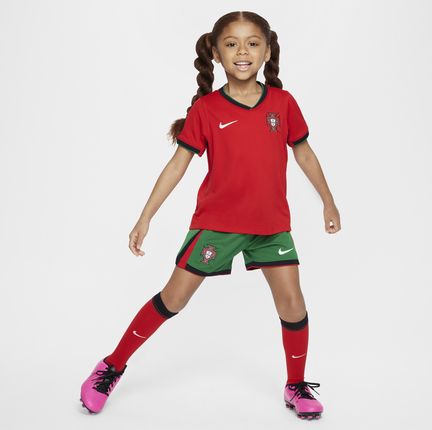 Trzyczęściowy Strój Piłkarski Dla Małych Dzieci Nike Portugalia Stadium 2024 Czerwony