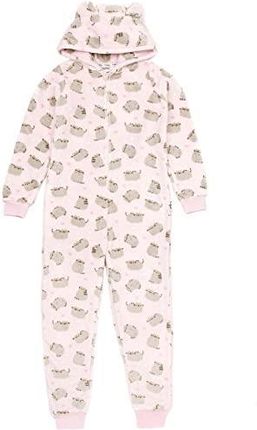 Pusheen Onesie Dziewczece Dres Dla Dzieci Różowy Lub Brązowy Kot Piżama Polar 13-14 lat