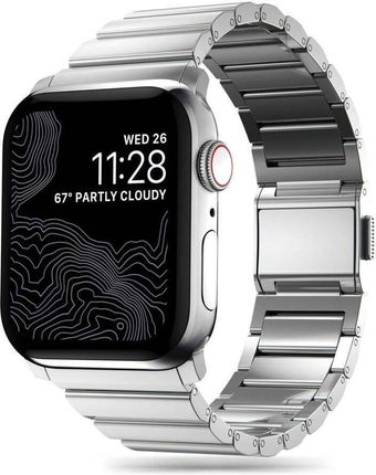 Tech Protect Pasek Do Apple Watch 4 5 6 7 8 9 Se Ultra 1 2 42 44 45 49 Mm Steelband Srebrne