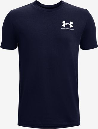 Koszulka chłopięca Under Armour  SPORTSTYLE LEFT CHEST SS-NVY XS