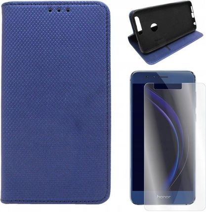 Gsm Hurt Etui Do Huawei Honor 8 Pokrowiec Obudowa Case Smart Magnet Granat I Szkło