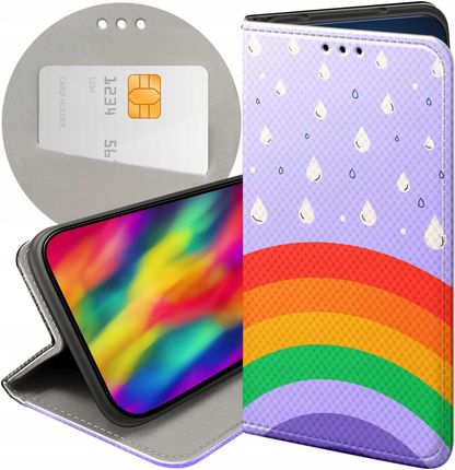 Hello Case Etui Z Klapką Do Oppo Reno 11F 5G Tęcza Rainbow Futerał Pokrowiec