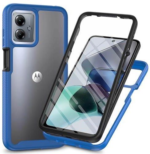 ILING Cover per Motorola Moto G85 5G, Ultra Sottile Elegante Colore Sfumato Vetro Temperato Hard Indietro Custodia, Morbido TPU Bumper Antiurto Silicone Cover Case (Rosso fuoco