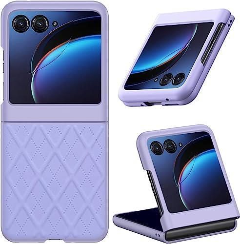 Miimall Custodia per Motorola Moto Razr 50 Ultra, Cover Antigraffio, Protezioni per Cerniera, Cover Protettiva Antiurto per PC, Pellicola Protettiva, Case Sottili per Moto Razr 50 Ultra, Rosa