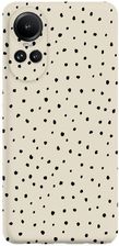 Pieceofcase Etui Czarne Matowe Z Nadrukiem Oppo Reno 10 5G Kropki Tiny Dots