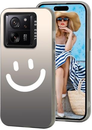 Wokez Etui Na Xiaomi 13T Pro Urocze Wzory Z Uśmiechniętą Buźką Namalowane Dla Kobiet Dziewcząt Miękkie Krawędzie Tpu Pc Tył Ochronne
