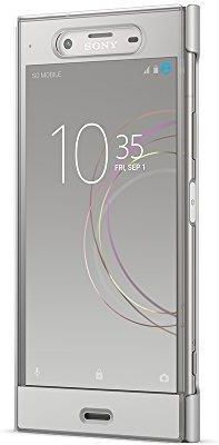 Sony "Style Cover Touch SCTG50 Bookcover z przezroczystą ochroną wyświetlacza do Xperia XZ1, srebrna