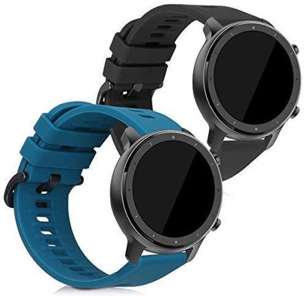 Kwmobile 2 X Bransoletka Sportowa Kompatybilna Z Huami Amazfit Gtr 47 Mm 2E Gtr3 3 Pro – Zestaw Opasek Fitness Silikonu Tpu