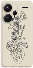 Pieceofcase Etui Czarne Matowe Z Nadrukiem Xiaomi Redmi Note 13 Pro Plus 5G Serce Minimal