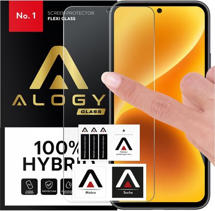 Alogy Szkło Hybrydowe Do Xiaomi Redmi Note 13 Pro Plus 5G Na Ekran Flexi Glass 9H Case Friendly Płaskie