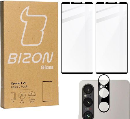 Bizon 2X Szkło + Szybka Na Aparat Edge 2 Pack Do Sony Xperia 1 Vi