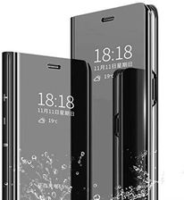 Wuzixi Etui Do Xiaomi Redmi 9C Nfc Smart Case Lustro Fornirowane Lustro Etui Z Klapką Etui Do Xiaomi Redmi 9C Nfc Czarny