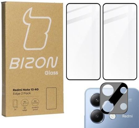 Bizon 2X Szkło + Szybka Na Aparat Edge 2 Pack Do Xiaomi Redmi Note 13 4G