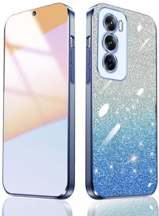 HAOYE Cover Per OPPO Reno 10 5G / Reno 10 Pro 5G, Custodia In TPU Effetto Gradiente Oro Nero, Protezione Antiscivolo