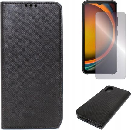 Gsm Hurt Etui Do Samsung Galaxy Xcover 7 5G G556 Smart Magnet Czarne Case I Szkło