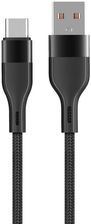 Maxlife kabel MXUC-07 USB - USB-C 1,0 m 3A czarny nylonowy