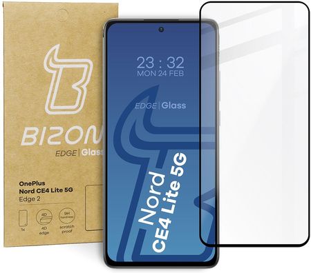 Bizon Szkło Hartowane Glass Edge 2 Do Oneplus Nord Ce4 Lite 5G Czarne