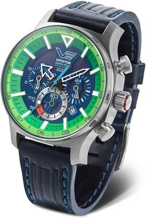 Vostok Europe VR42-595A733 Expedition North Pole Polar Spruce Solar Power Chronograph Limited Edition SET