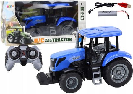 Leantoys Traktor Zdalnie Sterowany Rc 2.4G Dźwięki Niebieski