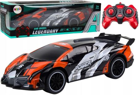 Leantoys Auto Sportowe Zdalnie Sterowane Rc 1:10 Pomarańczowe Prędkość 25