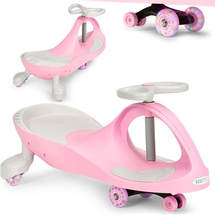 Ecotoys Jeździk Grawitacyjny Pojazd Dla Dzieci Koła Led Różowy